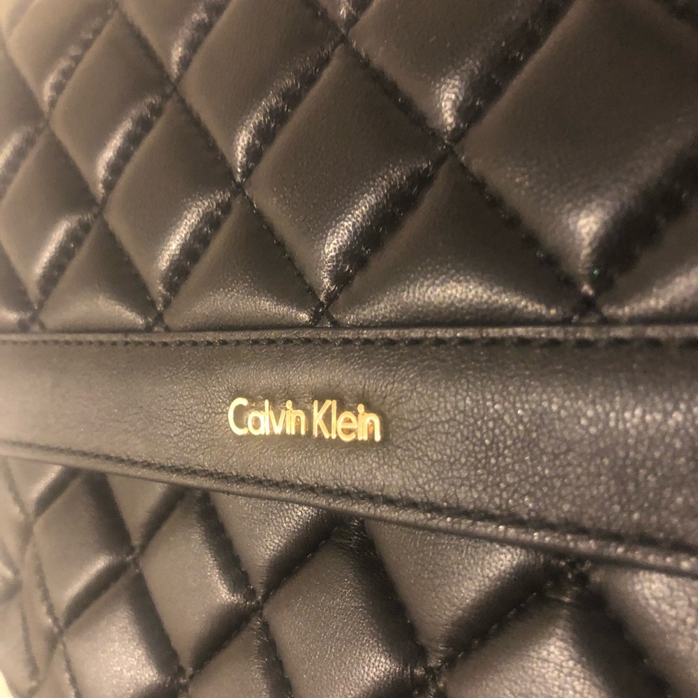 Calvin Klein small black quilted purse / clutch
